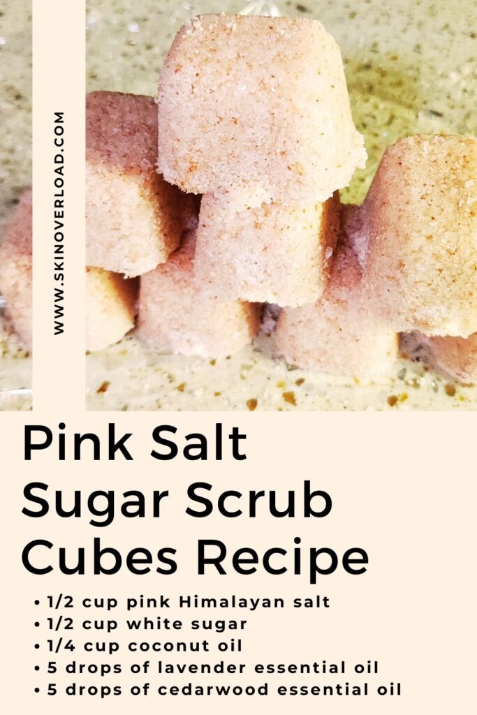 Pink Salt Sugar Scrub Cubes Recipe